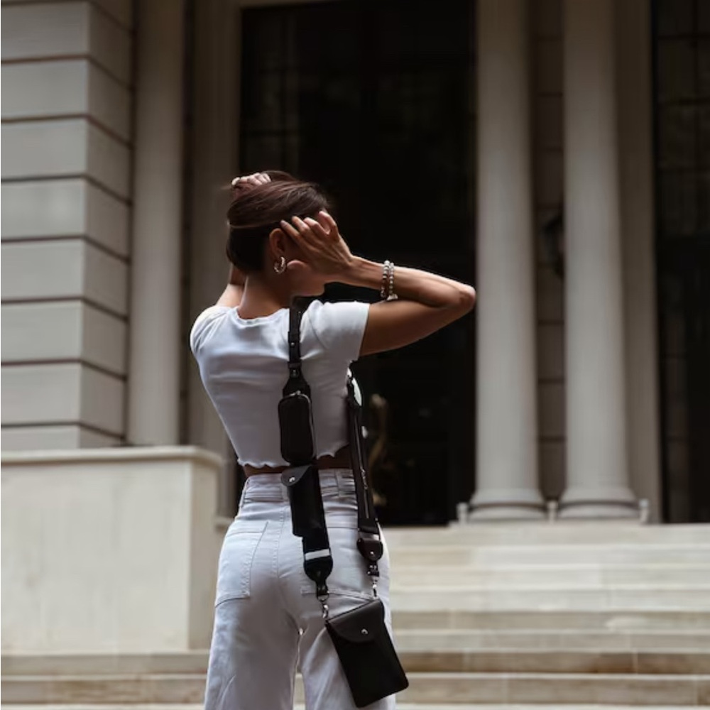 Bandolier Billie Strap • Crossbody Utility Strap in Black/Gold NEW